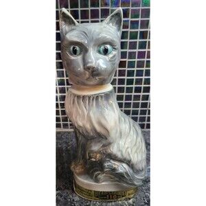 Jim Beam Mcm Cat Decanter Blue Eyes Bourbon Whiskey Jim Beam Trophy 1968 Empty